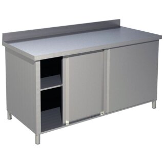 KBS Arbeitsschrank mit Aufkantung B 180 cm X T 70 cm x 85 cm mit Schiebetüren