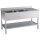 KBS Spültisch 1600x600x850 mm mit Aufkantung 2 Becken links mit Grundboden