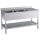 KBS Spültisch 2000x700x850 mm mit Aufkantung 2 Becken links mit Grundboden