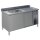 KBS Spülschrank 1400x700x850 mm mit 1 Becken links mit Schiebetüren