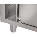 KBS Spülschrank 2000x700x850 mm mit 2 Becken rechts mit Schiebetüren