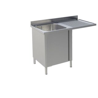 KBS Spülcenter 1200x700x850 mm 1 Becken links mit Unterschrank und Aufkantung