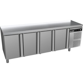KBS Kühltisch ohne Aufkantung 2242x700x850 mm 4 türig GN 1/1 Umluftkühlung