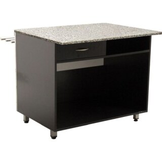 KBS Kassentisch Rückseitige Schublade 1000x800x860 mm schwarz Stahlblech