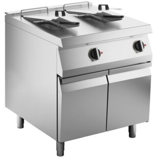 KBS Elektro Fritteuse 2 Becken je 15 Liter 24 kW 800x730x900 mm Anschlussfertig