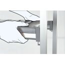 KBS Regaleinrichtung L-förmig 1580x400x1600 mm Aluminium eloxiert PVC bis 75 kg