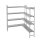 KBS Regaleinrichtung L-förmig 1580x400x1600 mm Aluminium eloxiert PVC bis 75 kg
