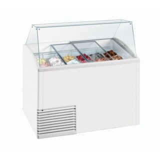 KBS Speiseeisverkaufstheke für 22 Eisschalen 5 Liter 1341x725x1235 mm Glasaufbau