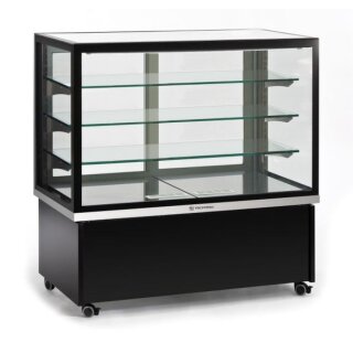 KBS Kuchenvitrine 550 Liter 1340x710x1340 mm Aluminium Holz mit 3 Glasablagen