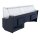 KBS Kühltheke 2520x865x1220 mm gerader Glasaufbau Rückschiebescheiben Glasablage