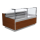 KBS Frischwarentheke 1330x1148x1200 mm gerader Glasaufbau aus Sicherheitsglas