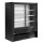 KBS Wandkühlregal 1200x750x2000 mm 2 selbstschließenden Schiebetüren schwarz