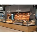 KBS Wärmetheke Bäckereiverkaufstheke 1330x985x1200 mm gerader Glasaufbau 230 V
