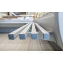 KBS Frischwarentheke 2580x1148x1200 mm mit Maschine und Seitenteilen grau 230 V