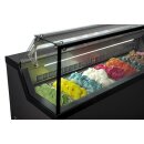 KBS Speiseeis Verkaufsvitrine 329 Liter 1340x677x1190 mm geradem Glasaufbau grau