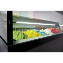 KBS Speiseeis Verkaufsvitrine 329 Liter 1340x677x1190 mm geradem Glasaufbau grau