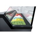 KBS Speiseeis Verkaufsvitrine 439 Liter 1655x677x1190mm geradem Glasaufbau grau
