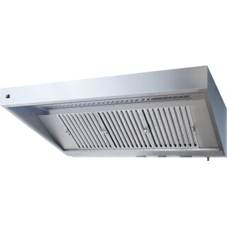 KBS Wandhaube Trapezform 3000x900x450 mm Flammschutzfilter Typ F1 Edelstahl