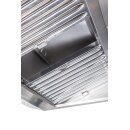 KBS Wandhaube Trapezform 3000x900x450 mm Flammschutzfilter Typ F1 Edelstahl