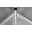 Spültisch Aus Edelstahl, Zwei Becken Mitte, 120 X 60 Cm