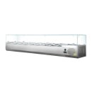 Gastro Kühlvitrine mit Glasaufsatz 6 x 1/4 GN