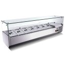 Gastro Kühlvitrine mit Glasaufsatz 6 x 1/4 GN