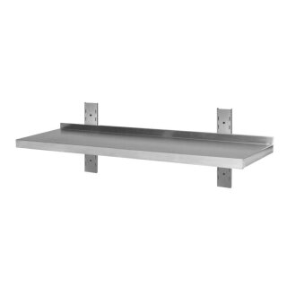Wandbord Edelstahl Verstärkt, 1 Boden, 100X30