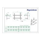 Wandbord Edelstahl Verstärkt, 2 Böden, 100X40