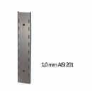 Wandbord Edelstahl Verstärkt, 2 Böden, 180X40