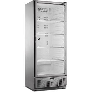 Saro Glastürkühlschrank mit 525 Liter - Umluftventilator, Edelstahl