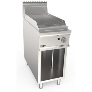 Saro Gasgriddleplatte 400Mm Breit Standgerät Gerillt Modell Lq / Ftg2Bar