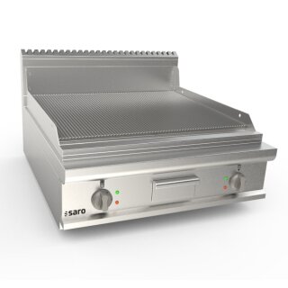Saro Elektrogriddleplatte 800Mm Breit Tisch Gerillt Modell Lq / Fte4Bbr