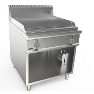 Saro Elektrogriddleplatte 800Mm Breit Stand Gerillt Modell Lq / Ftg4Bar