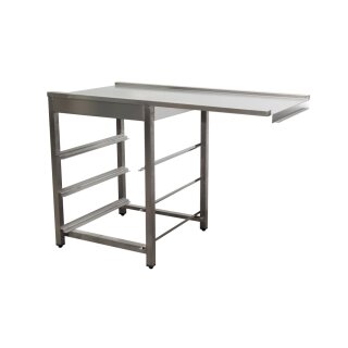 Saro Ablauftisch rechts 1200x786x625mm für Haubenspülmaschinen aus Edelstahl