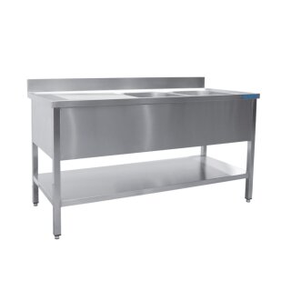 Saro Spültisch 2 Becken, Rechts - B 1400 X T 600 Mm