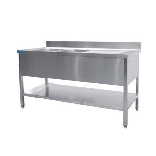Saro Spültisch 2 Becken, Links - B 1800 X T 700 Mm