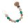 Hess Schnullerkette Nature Türkis Holz Babykette - Made In Germany