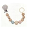 Hess Schnullerkette Nature Rosa/Blue Holz Babykette -...