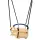 Hess Gitterschaukel De Luxe, Nature Holz Blau Babyschaukel - Made In Germany