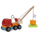 Holzspielzeug Kidiwood Steckspiel Mobilkran 14Tlg.