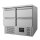 EASYLINE Kühltisch Mini 700 / 2-fach - mit 4 Schubladen