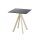 Infinity - Terrassentisch sandfarbenes Gestell + schwarze HPL-Platte 70x70 cm 1 Stück