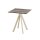 Infinity - Terrassentisch sandfarbenes Gestell + Tropenholz HPL-Platte 70x70 cm 1 Stück