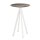 Infinity - Bartisch weißes Gestell + Tropenholz HPL-Platte Ø70 cm 1 Stück