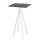 Infinity - Bartisch weißes Gestell + Galaxy-Marmor HPL-Platte 70x70 cm 1 Stück