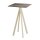 Infinity - Bartisch sandfarbenes Gestell + Tropenholz HPL-Platte 70x70 cm 1 Stück
