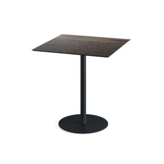 Urban - Terrassentisch schwarzes Gestell + Riverwashed Holz HPL-Platte 70x70 cm 1 Stück