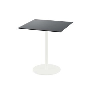 Urban - Terrassentisch weißes Gestell + schwarze HPL-Platte 70x70 cm 1 Stück