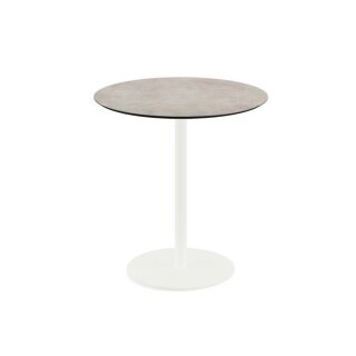 Urban - Terrassentisch weißes Gestell + Moonstone HPL-Platte Ø70 cm 1 Stück