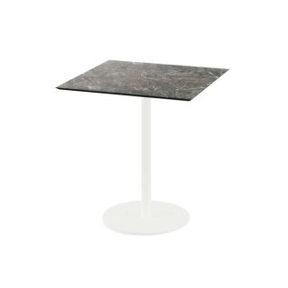 Urban - Terrassentisch weißes Gestell + Galaxy-Marmor HPL-Platte 70x70 cm 1 Stück